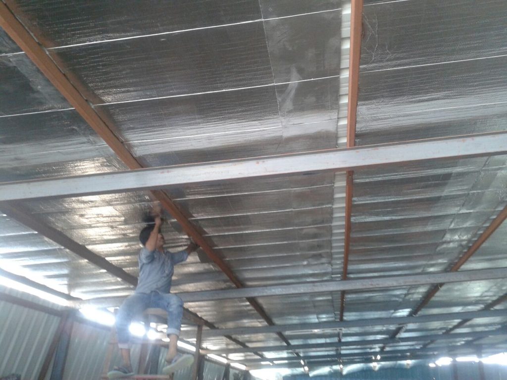 shed Insulation with UV Barrier foam and AL foil